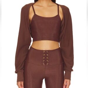 Strut This x REVOLVE The Shrug in Chocolate Rib